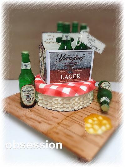 beers, "can I have 4 beers" six pack - Cake by diana casassa