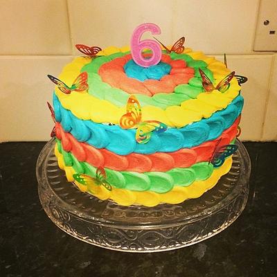 Butterfly Rainbow Cake - Cake by Julie Brown