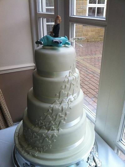 4tier heart wedding cake  - Cake by Donnajanecakes 