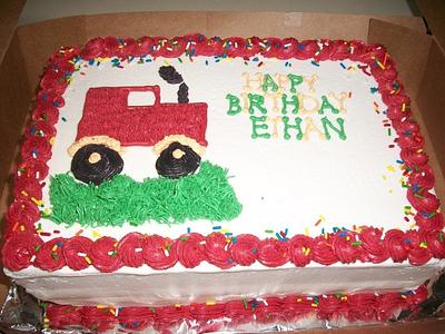 Tractor Birthday Sheet Cake - Cake by caymancake