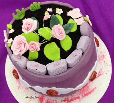 Pot à fleur - Cake by lafeedesgatos