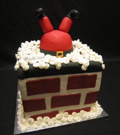 Santa Stuck In Chimney - Cake by Michelle