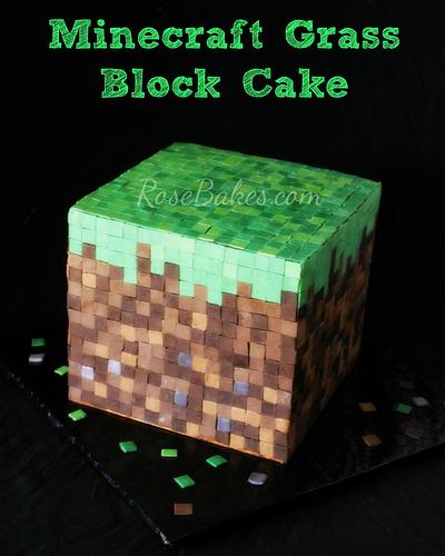 Minecraft Grass Block Cake - Cake by Rose Atwater