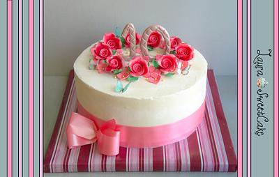 10 years wedding anniversary Cake  - Cake by Laura Dachman
