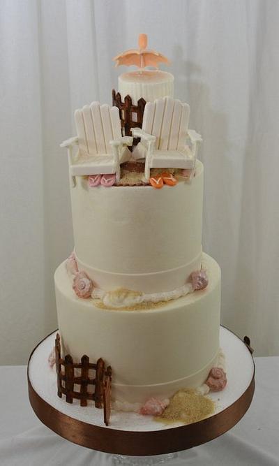 Beach Themed Cake - Cake by Sugarpixy