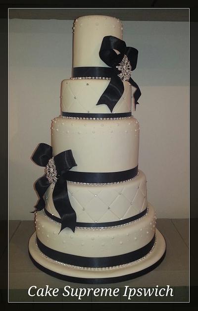 Black, Ivory, Diamante! - Cake by Cake Supreme Ipswich