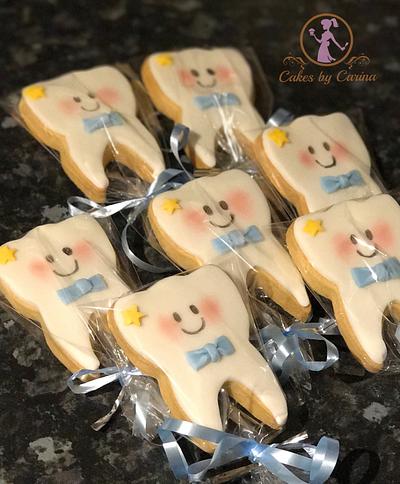 1st Tooth Cookies - Cake by  Cakes by Carina