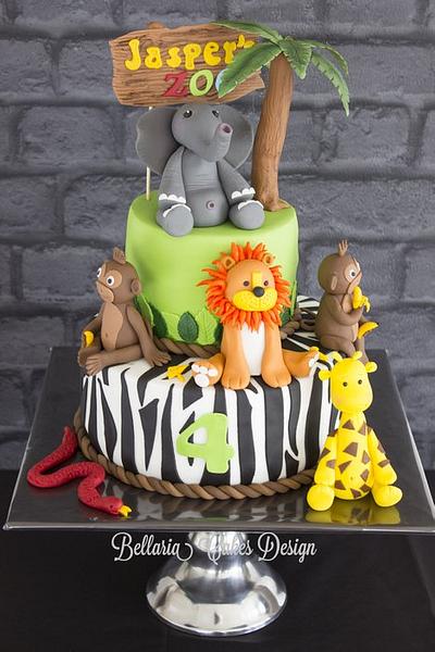 Zoo cake for a birthday boy - Cake by Bellaria Cake Design 