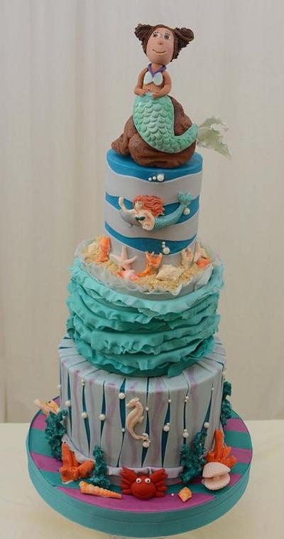 Little Mermaid on Her Cake - Cake by Sugarpixy