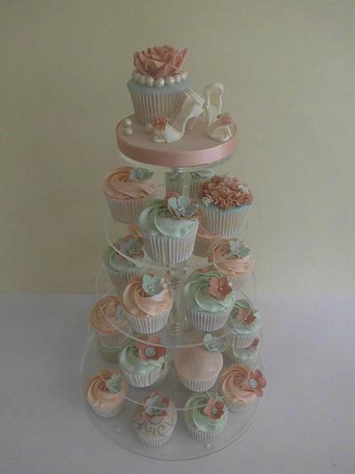 Birthday cupcake tower - Cake by prettypetal
