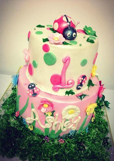 1st Birthday Cake Ladybug themed  - Cake by Roxana