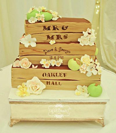 Apple Crate Wedding Cake - Cake by Emma Waddington - Gifted Heart Cakes