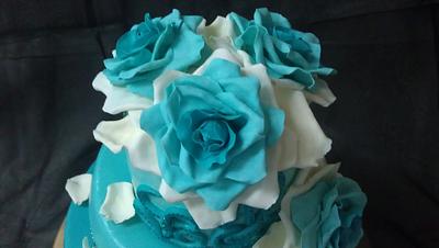 Turquoise wedding cake - Cake by Satir