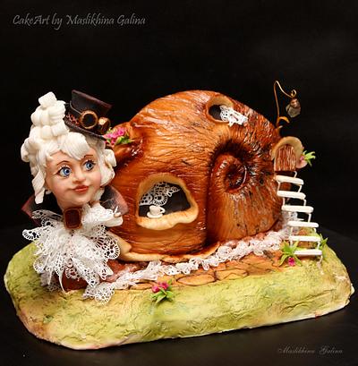 My Romantic steampunk snail. 3D, - Cake by Galina Maslikhina