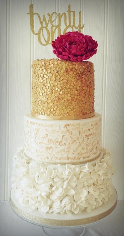 Glitzy Gold Cake - Cake by Molly69