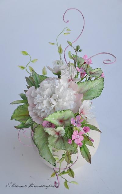 Bouquet with peonies - Cake by Evgenia Vinokurova