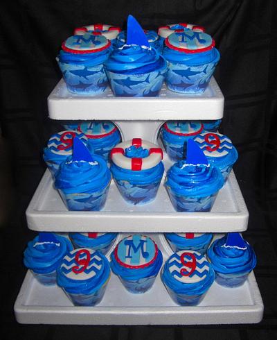 Shark Cupcakes  - Cake by Cuteology Cakes 
