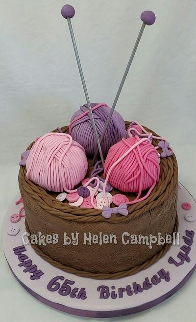 Knitting basket cake - Cake by Helen Campbell
