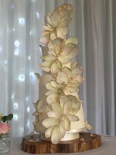 Autumnal Falling petal wedding cake  - Cake by The Cake Artist Mk 