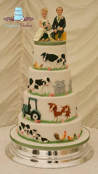 Farm Wedding Cake - Cake by Constance Grindrod