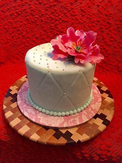Sweet peony Birthday cake - Cake by The Butterfly Baker 