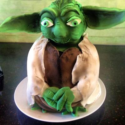 Yoda 3D cake - Cake by MorleysMorishCakes