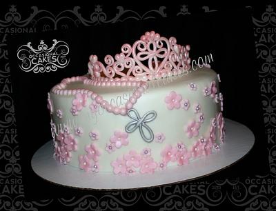 Christening Cake with tiara - Cake by Occasional Cakes