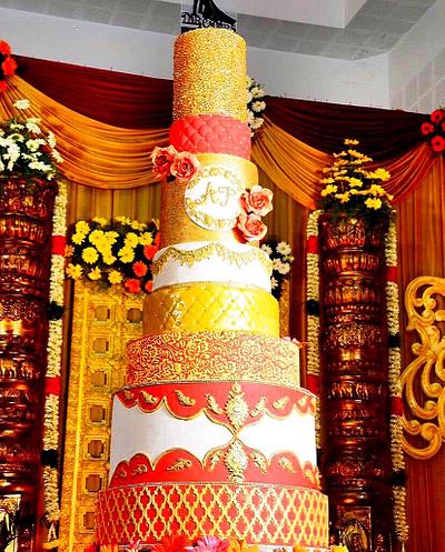 The Big Fat And Tall Indian Wedding Cake ❤️ - Cake by PADMA V