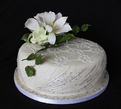 White wedding cake - Cake by Anka