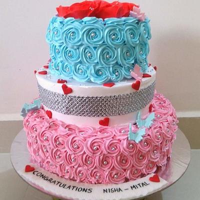 Engagement cake - Cake by Urvi Zaveri 