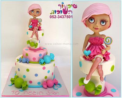 blythe doll and candy cake  - Cake by sharon tzairi - cakes-mania
