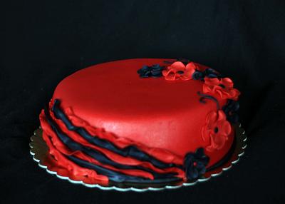   Red and Black  - Cake by Anka