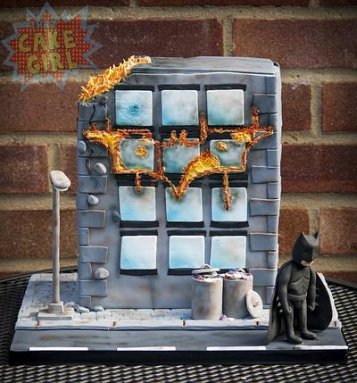 Batman Fire Cake - Cake by Rachel White