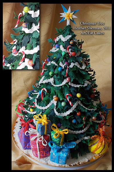 Christmas Tree Cake - Cake by Heather -Art2Eat Cakes- Sherman