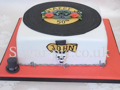 Guns N Roses 50th cake - Cake by Sugar-pie