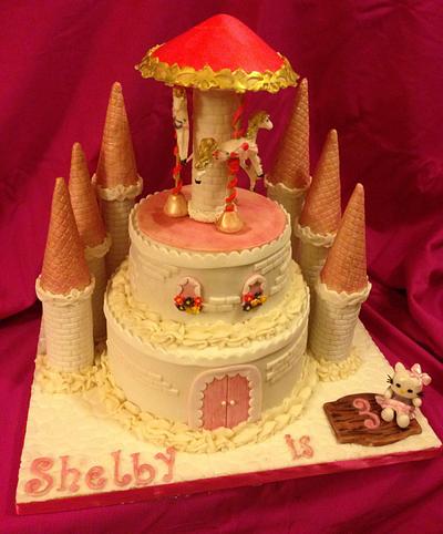 Castle cake with a carousel - Cake by Indulge A Little 