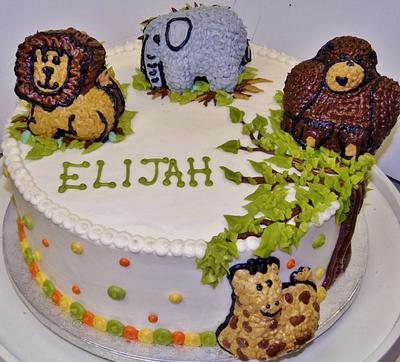 Jungle cake in 100% buttercream - Cake by Nancys Fancys Cakes & Catering (Nancy Goolsby)