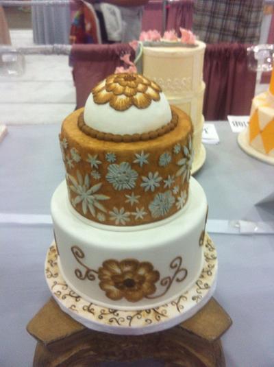 Brush Embroidered Wedding Cake - Cake by ChefBrenYoung