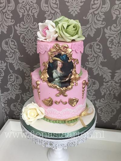 Pink vintage cake  - Cake by Fionastaarten13