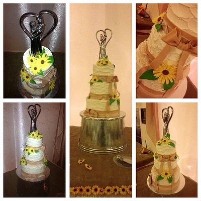 Rustic Autumn wedding cake - Cake by Chrissa's Cakes