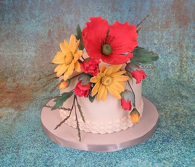 Daisies & poppies cake #2, 5-29-2016 - Cake by MBalaska