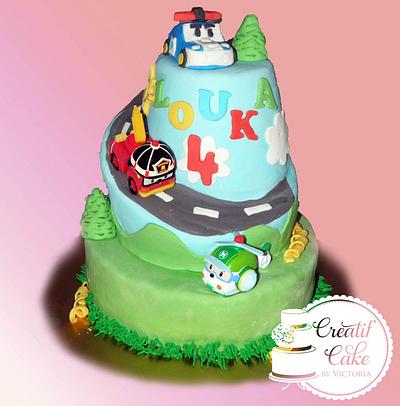 Poly Robocar  - Cake by CREATIF CAKE by Victoria
