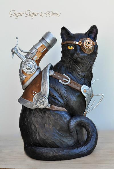 Trigger The Cat - Steam Cakes Steampunk Collaboration - Cake by Sandra Smiley