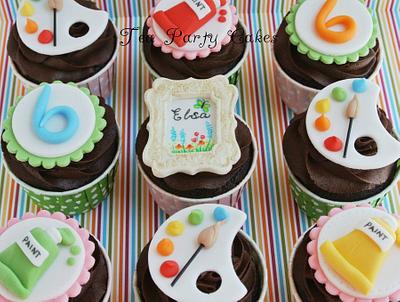 Art Party Cupcakes - Cake by Tea Party Cakes