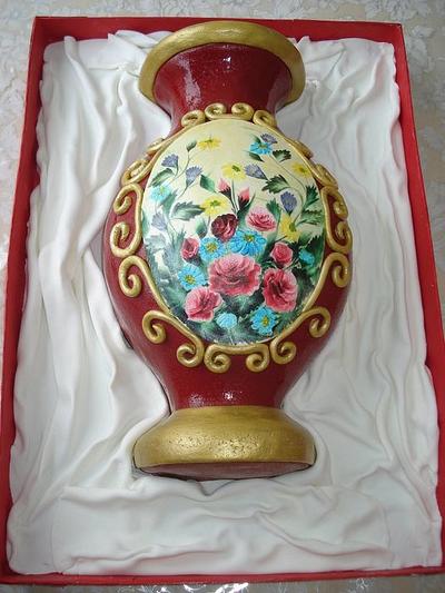 Antique vase, hand-painted - Cake by Sveta