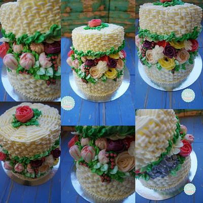 cake box butter cream cake - Cake by Dian flower clay -cake design