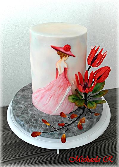 Lady in pink - Cake by Mischell