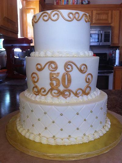 50th wedding anniversary - Cake by Rebecca Litterell