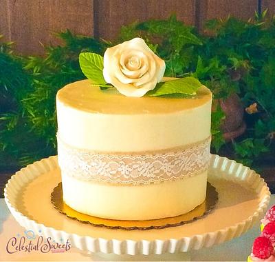 Burlap & Lace - Cake by CelestialSweets