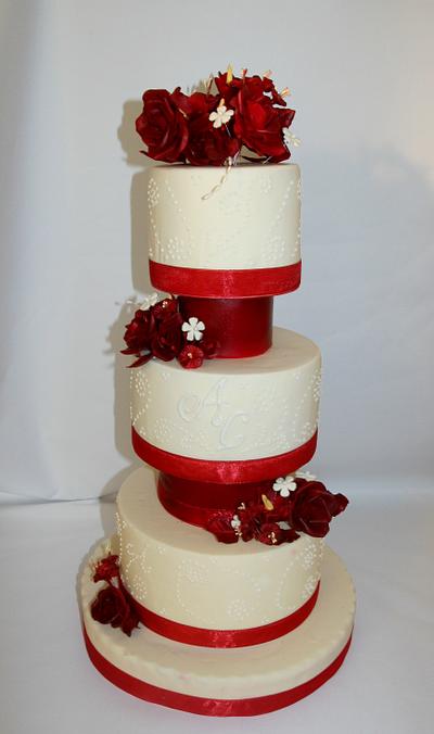 wedding cake in red - Cake by Ditsan